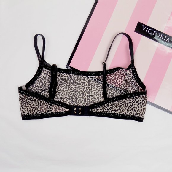 nwt Victoria's Secret sexy illusions sheer luxe mesh logo bralette unlined - Picture 6 of 7